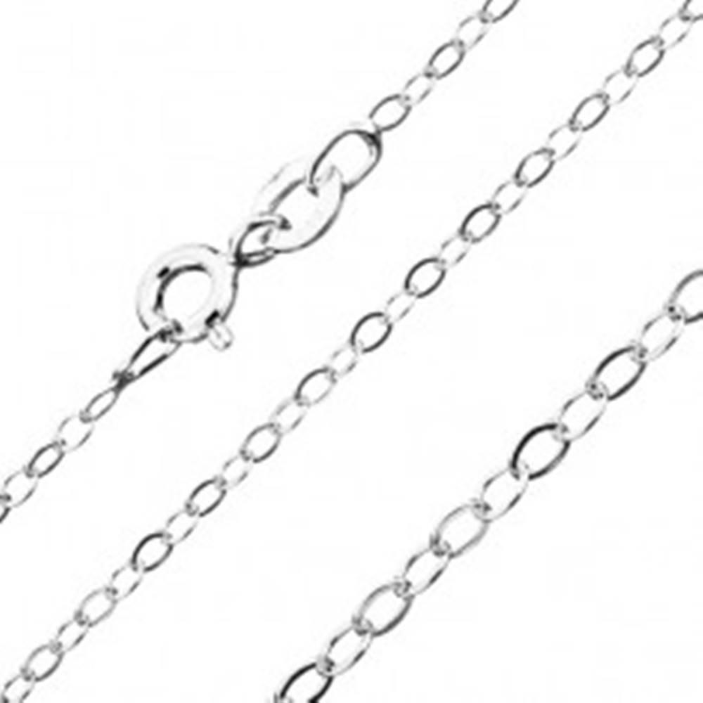 Šperky eshop Retiazka z oválnych očiek, striebro 925, šírka 1,8 mm, dĺžka 450 mm