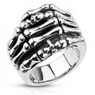 Prsteň z ocele - kostra ruky - Veľkosť: 59 mm