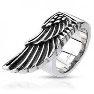 Prsteň z ocele - veľké krídlo orla - Veľkosť: 59 mm