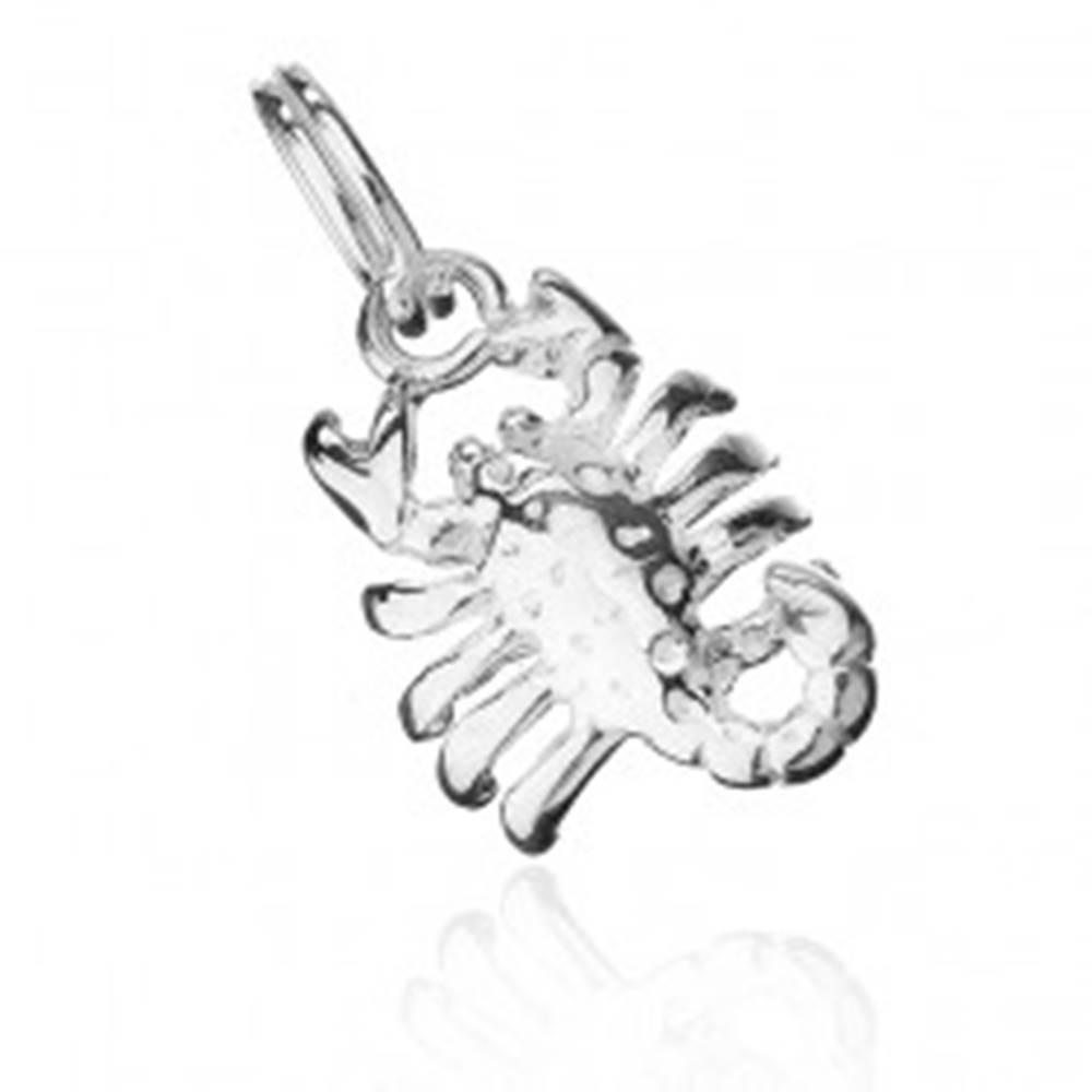 Šperky eshop Prívesok zo striebra 925 - lesklý škorpión