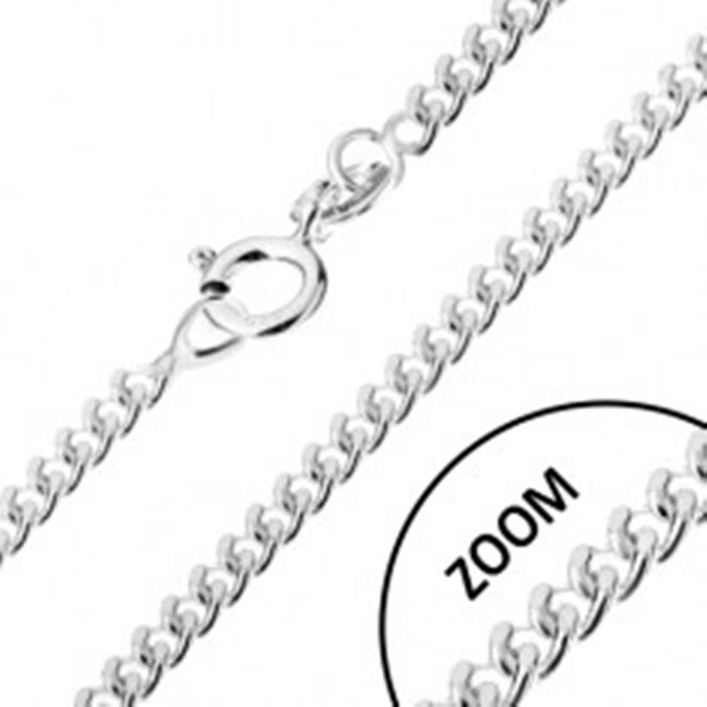 Šperky eshop Retiazka zo zatočených oválnych očiek, striebro 925, šírka 1,7 mm, dĺžka 450 mm