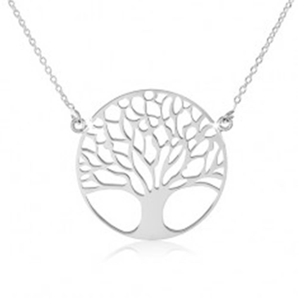 Šperky eshop Strieborný náhrdelník 925, jemná retiazka, strom života