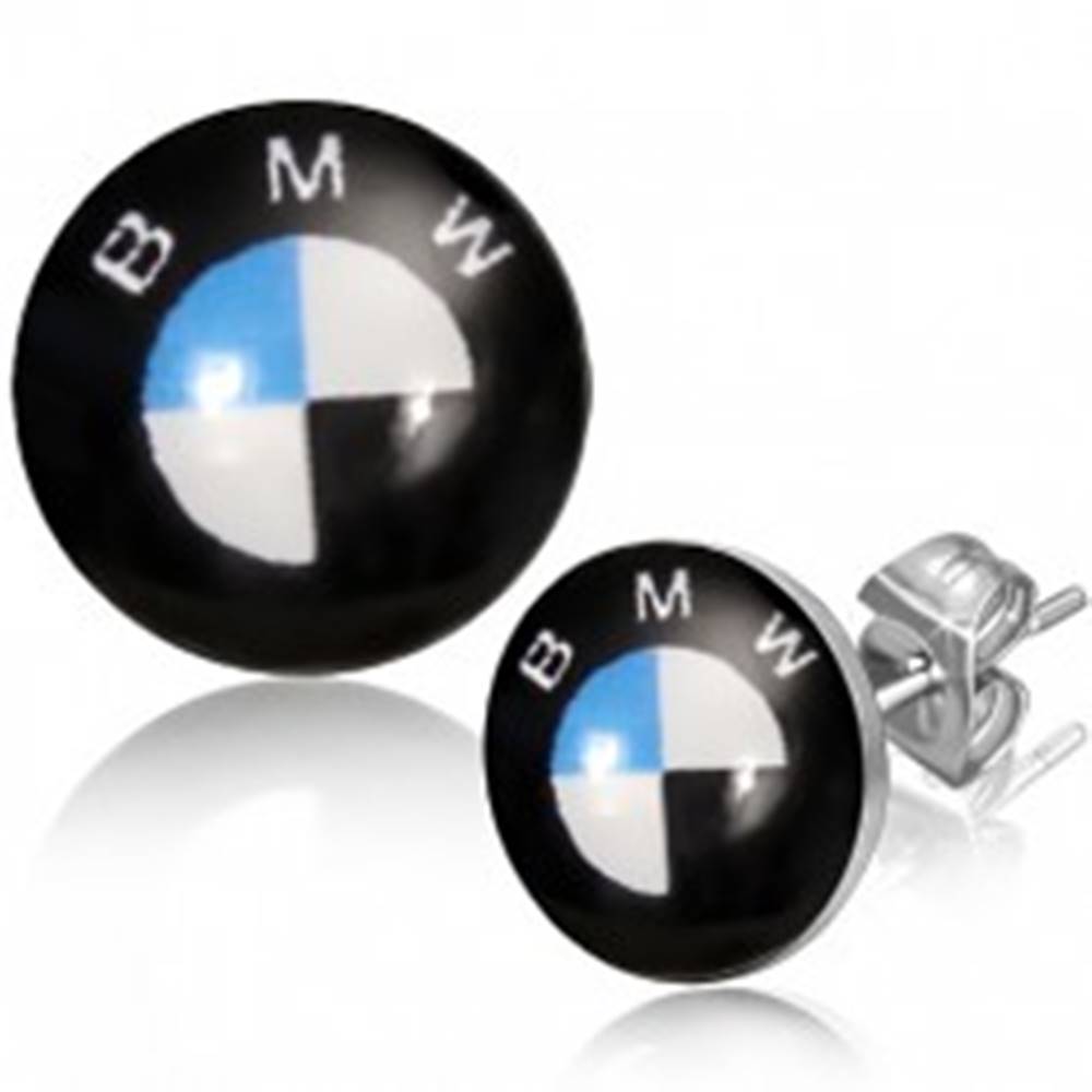 Šperky eshop Puzetkové oceľové náušnice - logo automobilovej značky