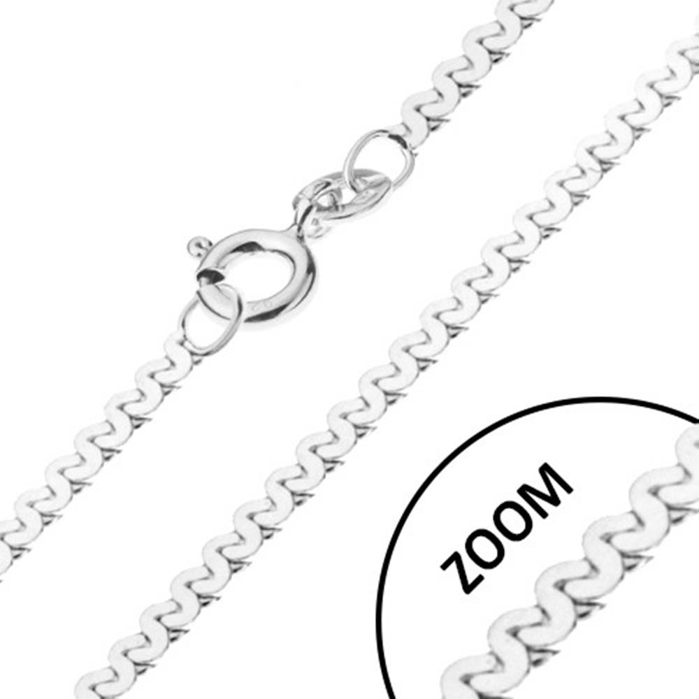 Šperky eshop Retiazka zo striebra 925 - esíčkový vzor, lesklá, šírka 1 mm, dĺžka 500 mm