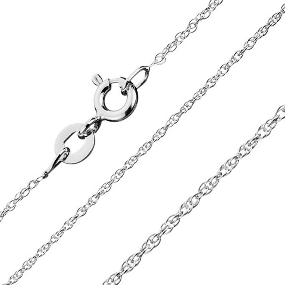 Šperky eshop Retiazka zo striebra 925 - zatočená línia, špirálovito spájané očká, šírka 1,3 mm, dĺžka 550 mm