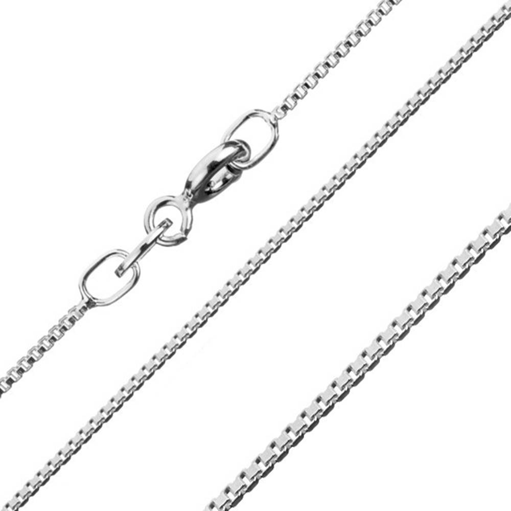 Šperky eshop Strieborná retiazka 925, husto prepojené hranaté očká, šírka 0,7 mm, dĺžka 550 mm